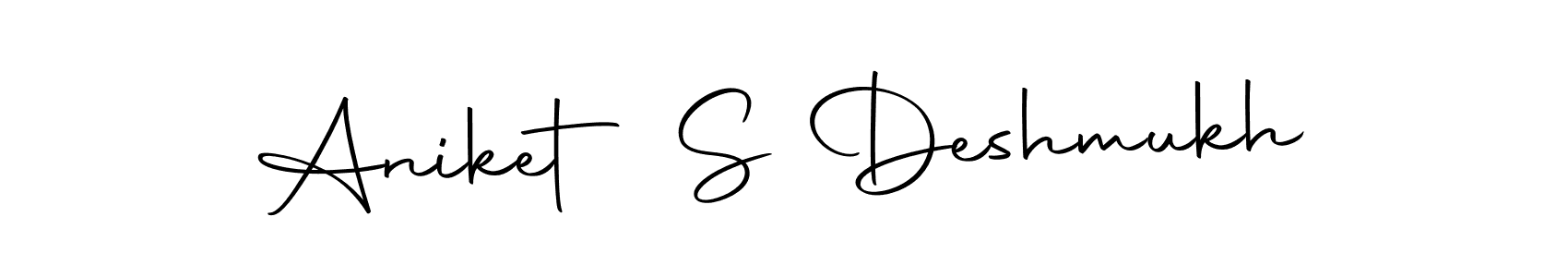 Design your own signature with our free online signature maker. With this signature software, you can create a handwritten (Autography-DOLnW) signature for name Aniket S Deshmukh. Aniket S Deshmukh signature style 10 images and pictures png