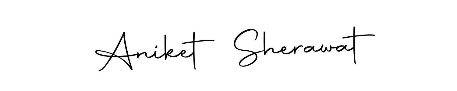How to make Aniket Sherawat name signature. Use Autography-DOLnW style for creating short signs online. This is the latest handwritten sign. Aniket Sherawat signature style 10 images and pictures png