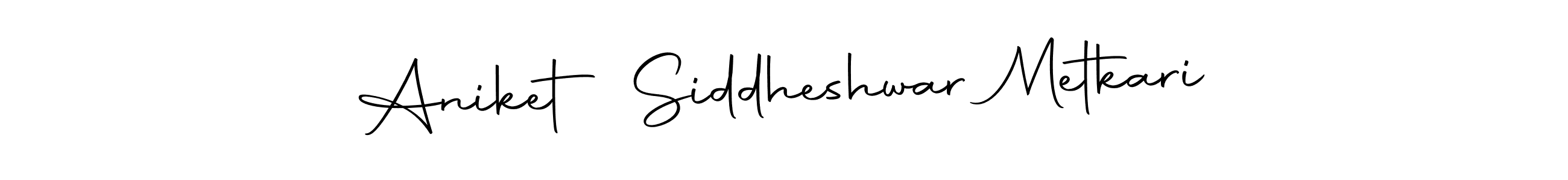 Aniket Siddheshwar Metkari stylish signature style. Best Handwritten Sign (Autography-DOLnW) for my name. Handwritten Signature Collection Ideas for my name Aniket Siddheshwar Metkari. Aniket Siddheshwar Metkari signature style 10 images and pictures png