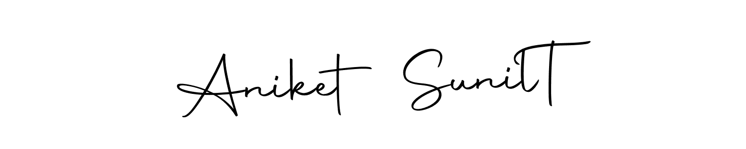 Create a beautiful signature design for name Aniket Sunil  T. With this signature (Autography-DOLnW) fonts, you can make a handwritten signature for free. Aniket Sunil  T signature style 10 images and pictures png