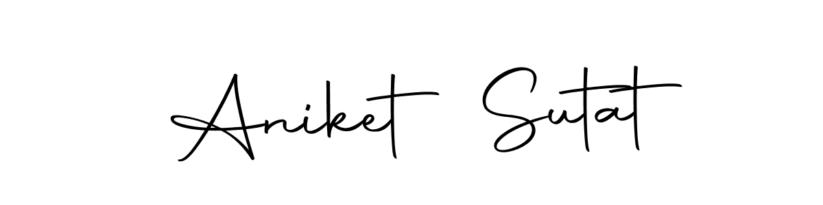 How to make Aniket Sutat signature? Autography-DOLnW is a professional autograph style. Create handwritten signature for Aniket Sutat name. Aniket Sutat signature style 10 images and pictures png
