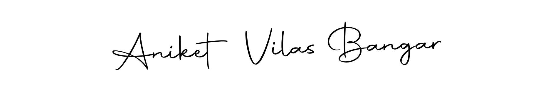 Create a beautiful signature design for name Aniket Vilas Bangar. With this signature (Autography-DOLnW) fonts, you can make a handwritten signature for free. Aniket Vilas Bangar signature style 10 images and pictures png