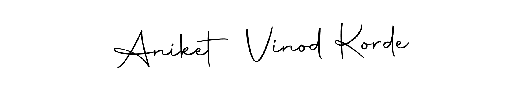 Design your own signature with our free online signature maker. With this signature software, you can create a handwritten (Autography-DOLnW) signature for name Aniket Vinod Korde. Aniket Vinod Korde signature style 10 images and pictures png