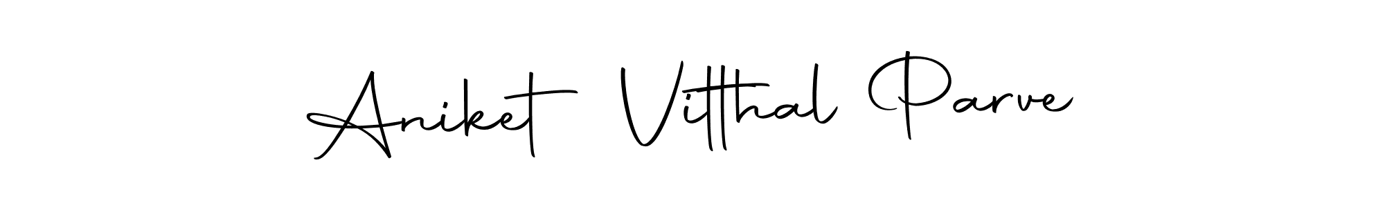 The best way (Autography-DOLnW) to make a short signature is to pick only two or three words in your name. The name Aniket Vitthal Parve include a total of six letters. For converting this name. Aniket Vitthal Parve signature style 10 images and pictures png