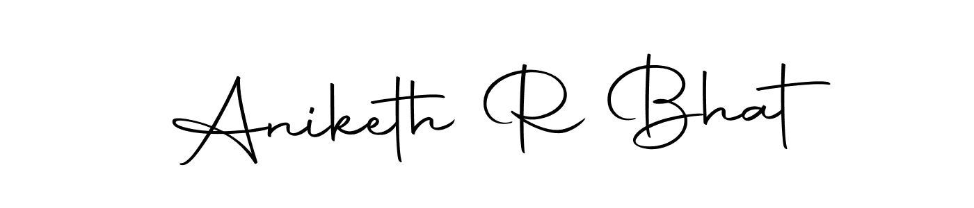 Create a beautiful signature design for name Aniketh R Bhat. With this signature (Autography-DOLnW) fonts, you can make a handwritten signature for free. Aniketh R Bhat signature style 10 images and pictures png