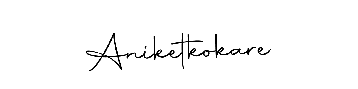 Design your own signature with our free online signature maker. With this signature software, you can create a handwritten (Autography-DOLnW) signature for name Aniketkokare. Aniketkokare signature style 10 images and pictures png
