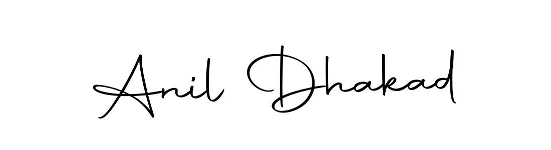 How to make Anil Dhakad name signature. Use Autography-DOLnW style for creating short signs online. This is the latest handwritten sign. Anil Dhakad signature style 10 images and pictures png
