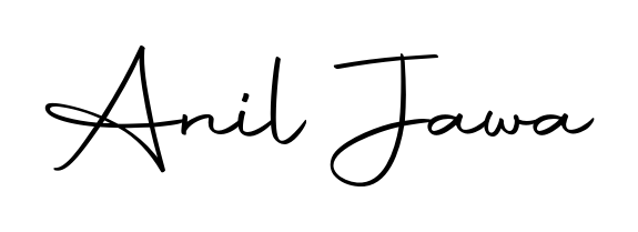 You should practise on your own different ways (Autography-DOLnW) to write your name (Anil Jawa) in signature. Don't let someone else do it for you. Anil Jawa signature style 10 images and pictures png