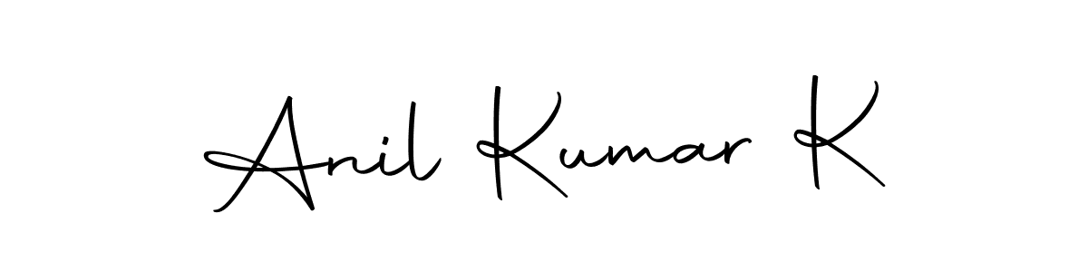 It looks lik you need a new signature style for name Anil Kumar K. Design unique handwritten (Autography-DOLnW) signature with our free signature maker in just a few clicks. Anil Kumar K signature style 10 images and pictures png