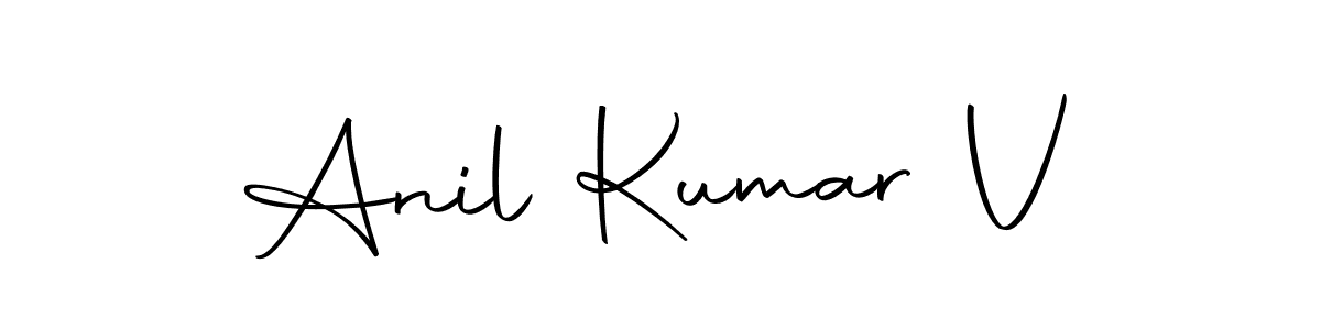 Use a signature maker to create a handwritten signature online. With this signature software, you can design (Autography-DOLnW) your own signature for name Anil Kumar V. Anil Kumar V signature style 10 images and pictures png