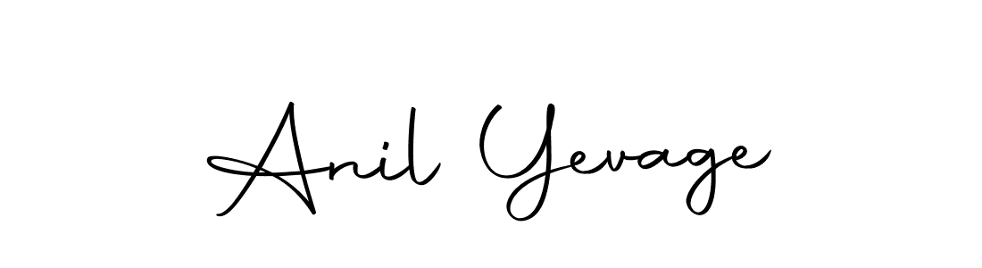 Anil Yevage stylish signature style. Best Handwritten Sign (Autography-DOLnW) for my name. Handwritten Signature Collection Ideas for my name Anil Yevage. Anil Yevage signature style 10 images and pictures png