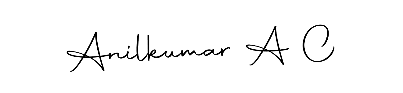 How to make Anilkumar A C name signature. Use Autography-DOLnW style for creating short signs online. This is the latest handwritten sign. Anilkumar A C signature style 10 images and pictures png