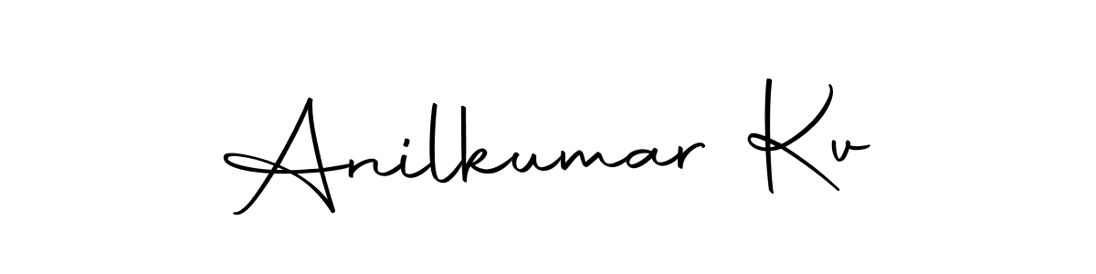 Use a signature maker to create a handwritten signature online. With this signature software, you can design (Autography-DOLnW) your own signature for name Anilkumar Kv. Anilkumar Kv signature style 10 images and pictures png