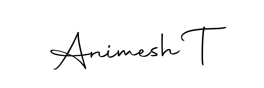 Use a signature maker to create a handwritten signature online. With this signature software, you can design (Autography-DOLnW) your own signature for name Animesh T. Animesh T signature style 10 images and pictures png