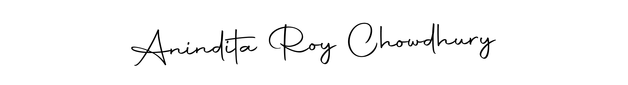 How to make Anindita Roy Chowdhury name signature. Use Autography-DOLnW style for creating short signs online. This is the latest handwritten sign. Anindita Roy Chowdhury signature style 10 images and pictures png