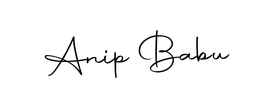 How to make Anip Babu name signature. Use Autography-DOLnW style for creating short signs online. This is the latest handwritten sign. Anip Babu signature style 10 images and pictures png