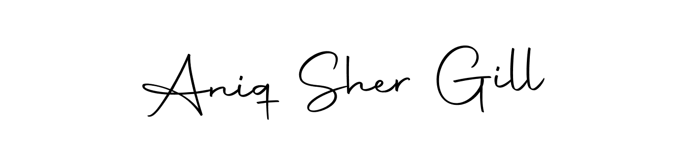 Create a beautiful signature design for name Aniq Sher Gill. With this signature (Autography-DOLnW) fonts, you can make a handwritten signature for free. Aniq Sher Gill signature style 10 images and pictures png