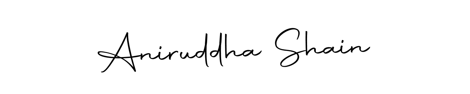 How to make Aniruddha Shain name signature. Use Autography-DOLnW style for creating short signs online. This is the latest handwritten sign. Aniruddha Shain signature style 10 images and pictures png