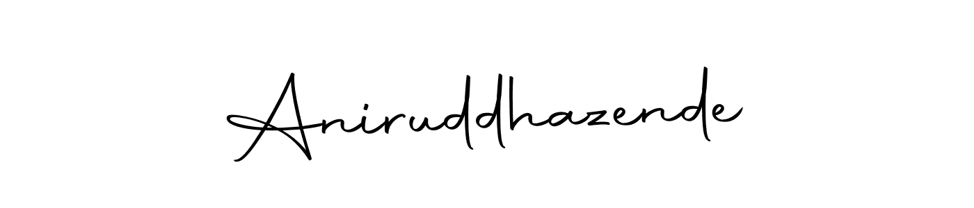 How to make Aniruddhazende name signature. Use Autography-DOLnW style for creating short signs online. This is the latest handwritten sign. Aniruddhazende signature style 10 images and pictures png