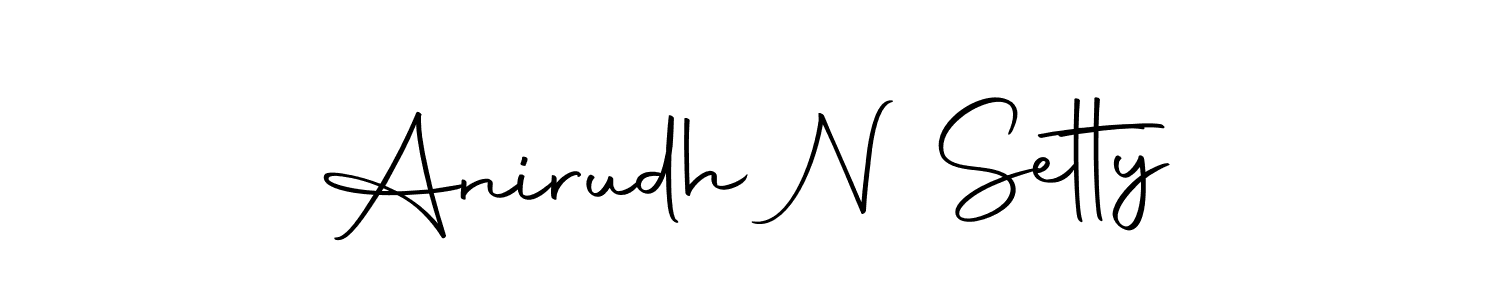 Use a signature maker to create a handwritten signature online. With this signature software, you can design (Autography-DOLnW) your own signature for name Anirudh N Setty. Anirudh N Setty signature style 10 images and pictures png