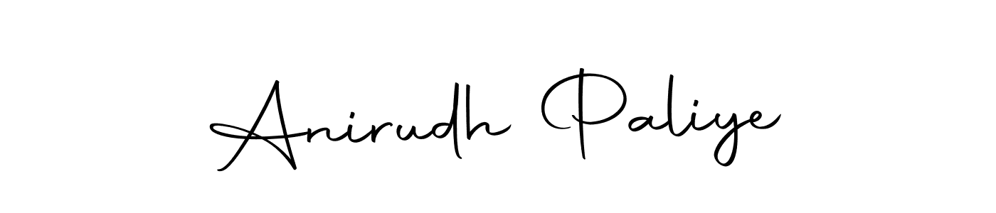 How to make Anirudh Paliye name signature. Use Autography-DOLnW style for creating short signs online. This is the latest handwritten sign. Anirudh Paliye signature style 10 images and pictures png