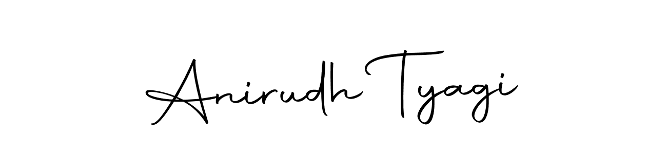 How to make Anirudh Tyagi name signature. Use Autography-DOLnW style for creating short signs online. This is the latest handwritten sign. Anirudh Tyagi signature style 10 images and pictures png