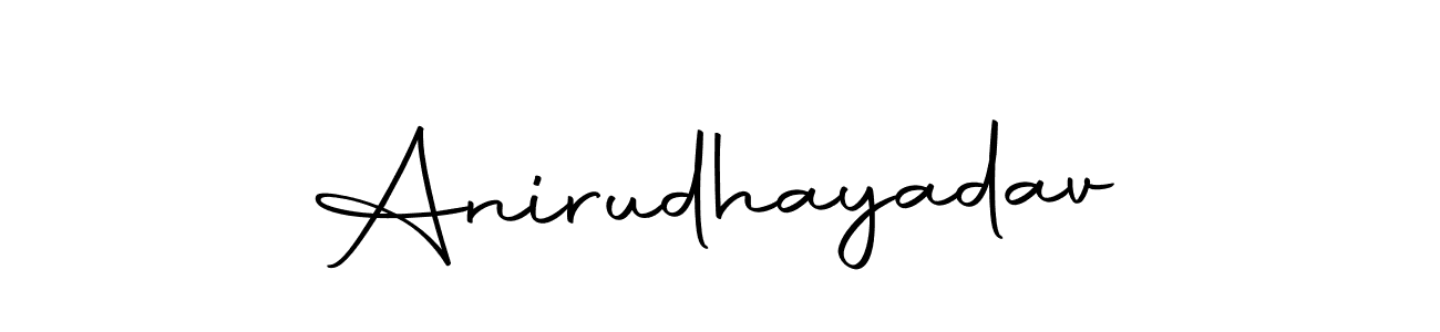 Create a beautiful signature design for name Anirudhayadav. With this signature (Autography-DOLnW) fonts, you can make a handwritten signature for free. Anirudhayadav signature style 10 images and pictures png