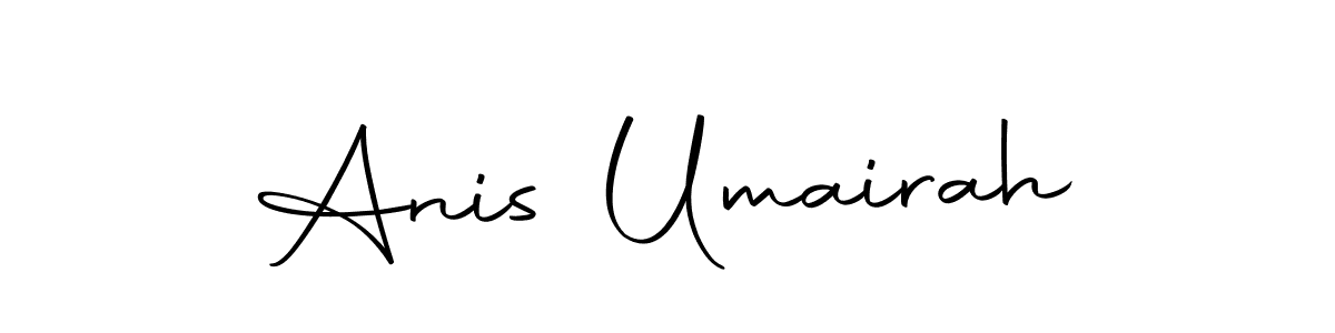 How to make Anis Umairah name signature. Use Autography-DOLnW style for creating short signs online. This is the latest handwritten sign. Anis Umairah signature style 10 images and pictures png