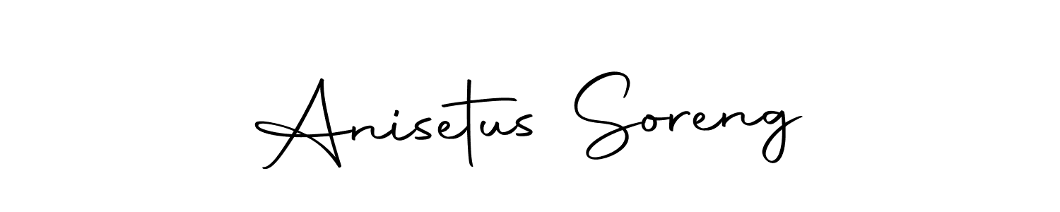 The best way (Autography-DOLnW) to make a short signature is to pick only two or three words in your name. The name Anisetus Soreng include a total of six letters. For converting this name. Anisetus Soreng signature style 10 images and pictures png