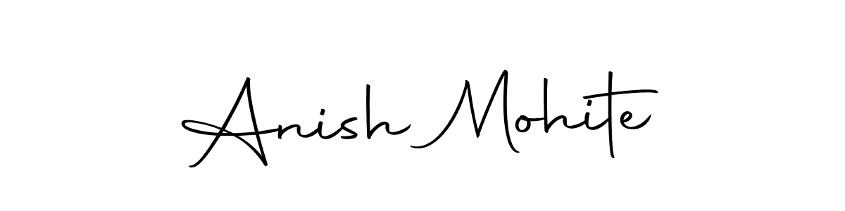 How to make Anish Mohite name signature. Use Autography-DOLnW style for creating short signs online. This is the latest handwritten sign. Anish Mohite signature style 10 images and pictures png