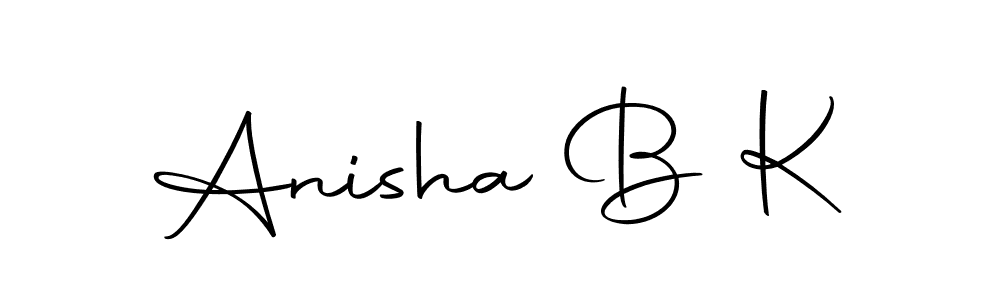 Anisha B K stylish signature style. Best Handwritten Sign (Autography-DOLnW) for my name. Handwritten Signature Collection Ideas for my name Anisha B K. Anisha B K signature style 10 images and pictures png