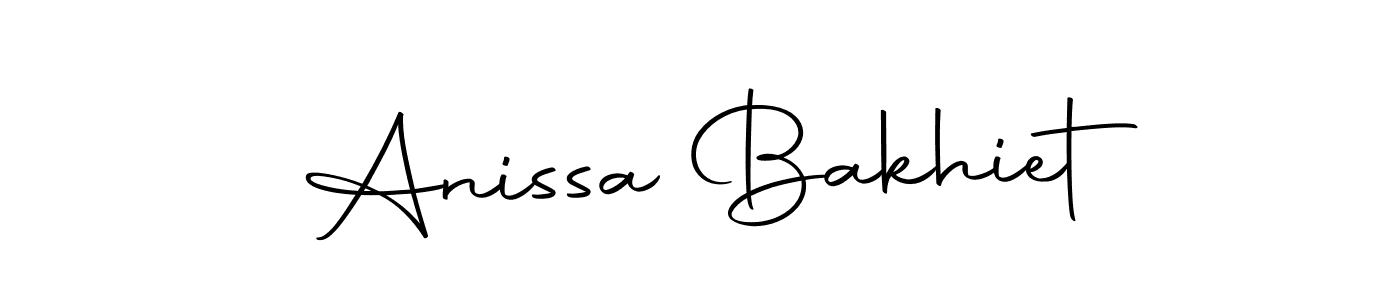 Make a short Anissa Bakhiet signature style. Manage your documents anywhere anytime using Autography-DOLnW. Create and add eSignatures, submit forms, share and send files easily. Anissa Bakhiet signature style 10 images and pictures png