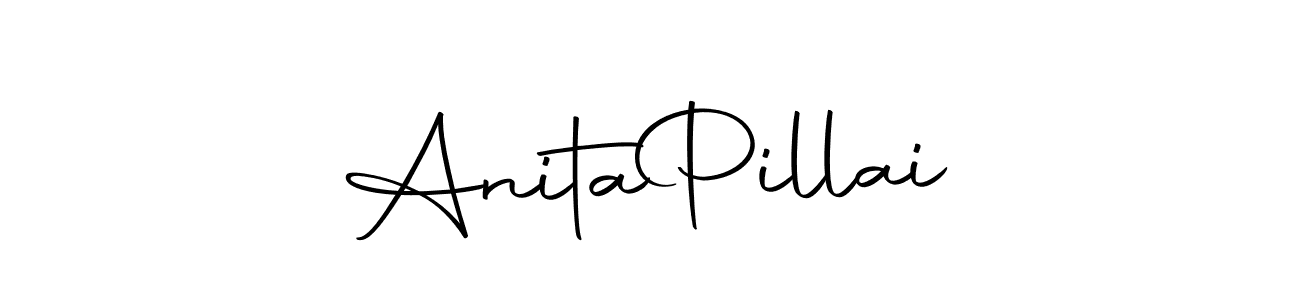 You should practise on your own different ways (Autography-DOLnW) to write your name (Anita  Pillai) in signature. don't let someone else do it for you. Anita  Pillai signature style 10 images and pictures png