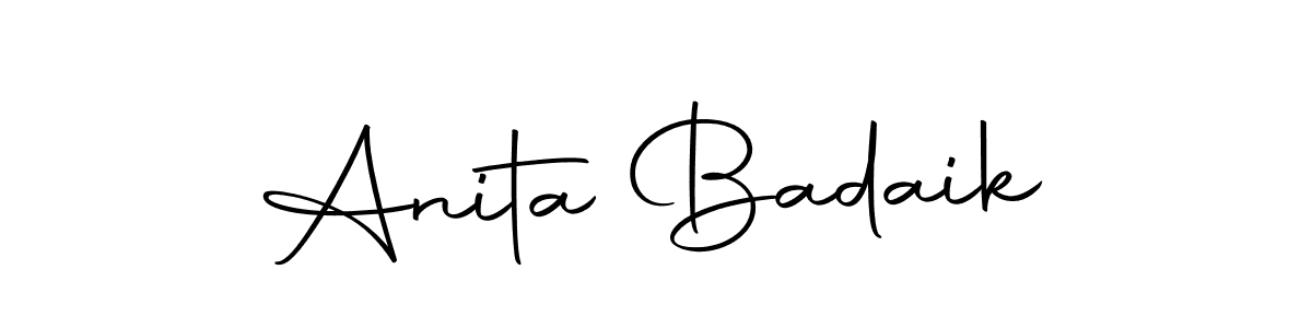Create a beautiful signature design for name Anita Badaik. With this signature (Autography-DOLnW) fonts, you can make a handwritten signature for free. Anita Badaik signature style 10 images and pictures png