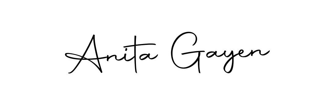 Make a short Anita Gayen signature style. Manage your documents anywhere anytime using Autography-DOLnW. Create and add eSignatures, submit forms, share and send files easily. Anita Gayen signature style 10 images and pictures png