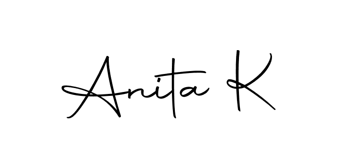 Design your own signature with our free online signature maker. With this signature software, you can create a handwritten (Autography-DOLnW) signature for name Anita K. Anita K signature style 10 images and pictures png