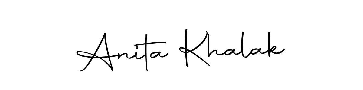 You can use this online signature creator to create a handwritten signature for the name Anita Khalak. This is the best online autograph maker. Anita Khalak signature style 10 images and pictures png