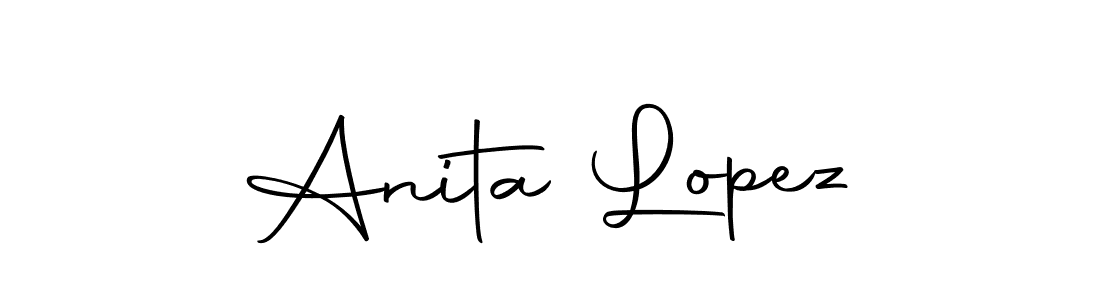 How to make Anita Lopez name signature. Use Autography-DOLnW style for creating short signs online. This is the latest handwritten sign. Anita Lopez signature style 10 images and pictures png