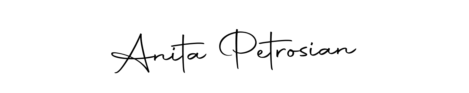 How to make Anita Petrosian name signature. Use Autography-DOLnW style for creating short signs online. This is the latest handwritten sign. Anita Petrosian signature style 10 images and pictures png