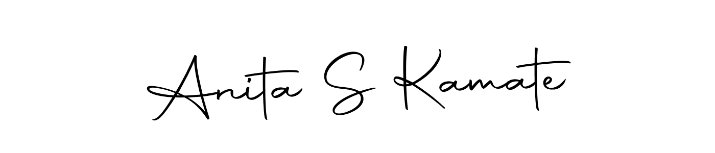 You should practise on your own different ways (Autography-DOLnW) to write your name (Anita S Kamate) in signature. don't let someone else do it for you. Anita S Kamate signature style 10 images and pictures png