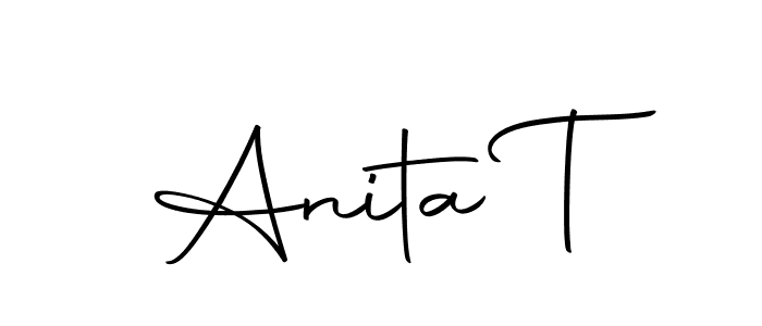 Anita T stylish signature style. Best Handwritten Sign (Autography-DOLnW) for my name. Handwritten Signature Collection Ideas for my name Anita T. Anita T signature style 10 images and pictures png