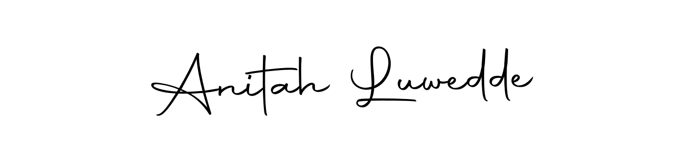 Use a signature maker to create a handwritten signature online. With this signature software, you can design (Autography-DOLnW) your own signature for name Anitah Luwedde. Anitah Luwedde signature style 10 images and pictures png