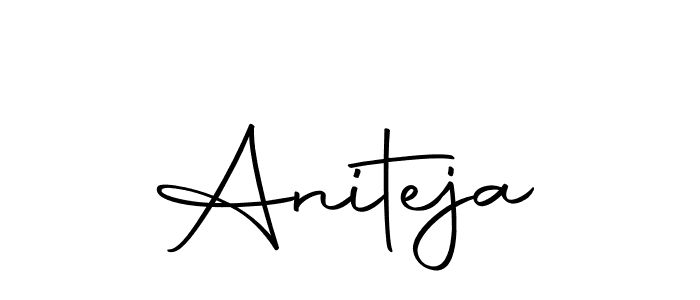 Make a beautiful signature design for name Aniteja. Use this online signature maker to create a handwritten signature for free. Aniteja signature style 10 images and pictures png
