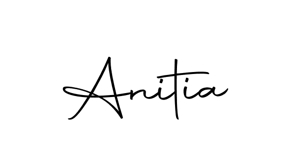 Use a signature maker to create a handwritten signature online. With this signature software, you can design (Autography-DOLnW) your own signature for name Anitia. Anitia signature style 10 images and pictures png