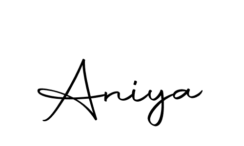 Use a signature maker to create a handwritten signature online. With this signature software, you can design (Autography-DOLnW) your own signature for name Aniya. Aniya signature style 10 images and pictures png