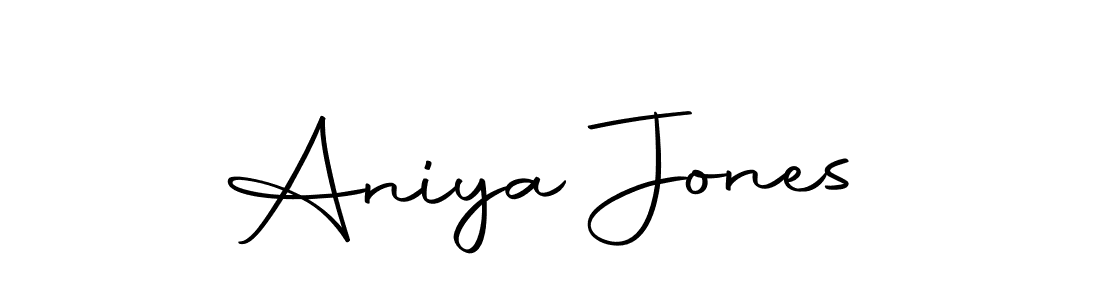 You can use this online signature creator to create a handwritten signature for the name Aniya Jones. This is the best online autograph maker. Aniya Jones signature style 10 images and pictures png