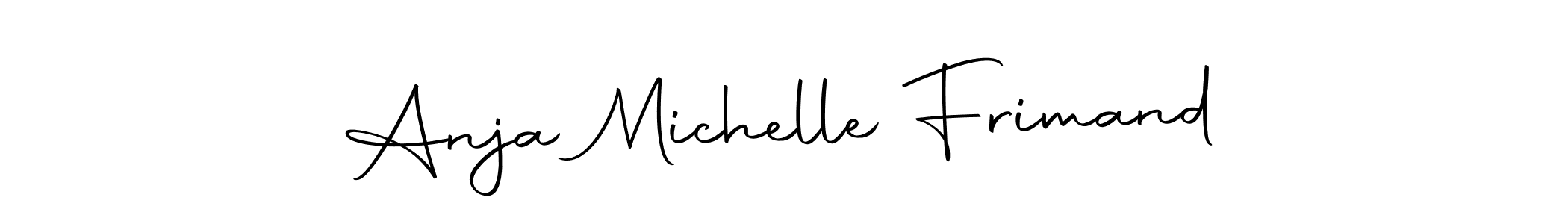 Use a signature maker to create a handwritten signature online. With this signature software, you can design (Autography-DOLnW) your own signature for name Anja Michelle Frimand. Anja Michelle Frimand signature style 10 images and pictures png