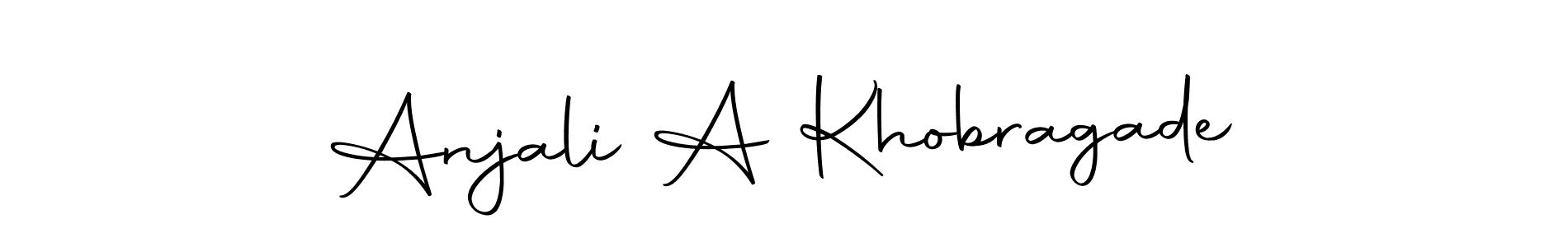 Make a short Anjali A Khobragade signature style. Manage your documents anywhere anytime using Autography-DOLnW. Create and add eSignatures, submit forms, share and send files easily. Anjali A Khobragade signature style 10 images and pictures png
