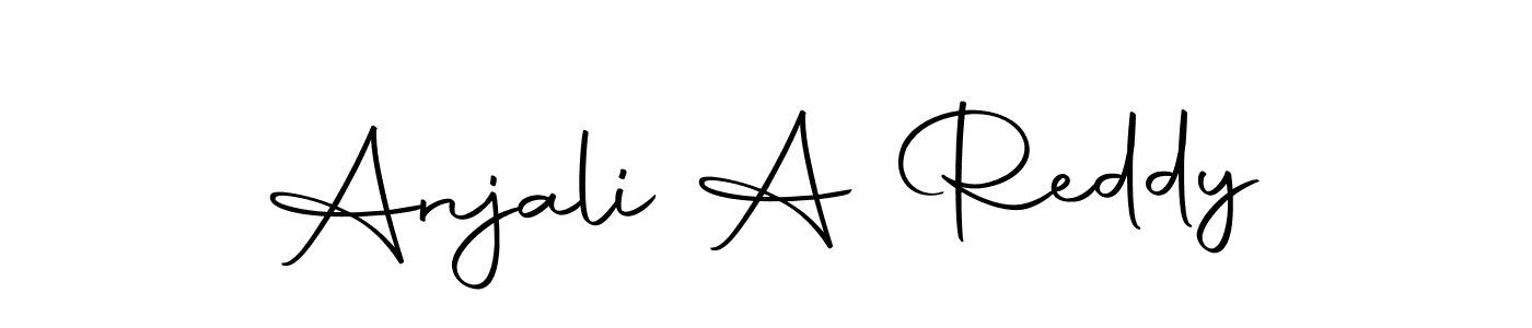How to make Anjali A Reddy name signature. Use Autography-DOLnW style for creating short signs online. This is the latest handwritten sign. Anjali A Reddy signature style 10 images and pictures png