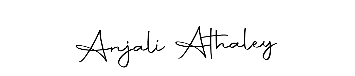 How to make Anjali Athaley name signature. Use Autography-DOLnW style for creating short signs online. This is the latest handwritten sign. Anjali Athaley signature style 10 images and pictures png